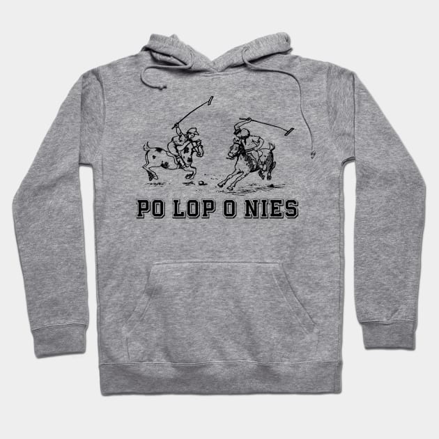 Lispe Po Lop O Nies (polo ponies) Hoodie by Lispe